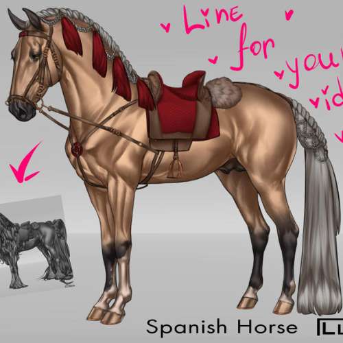  Line Spanish Horse (v3.0)