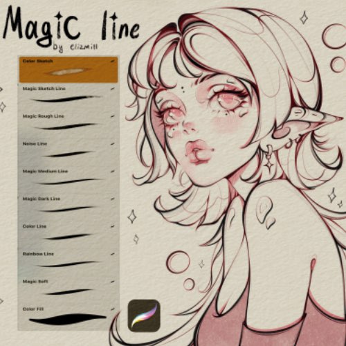 Magic Line Art Brushes for Procreate 