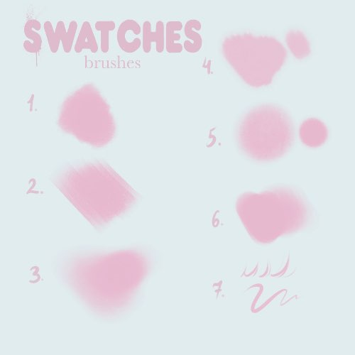 Color Brushes for Procreate ONLY + Instruction How Download+ Skin Swatches