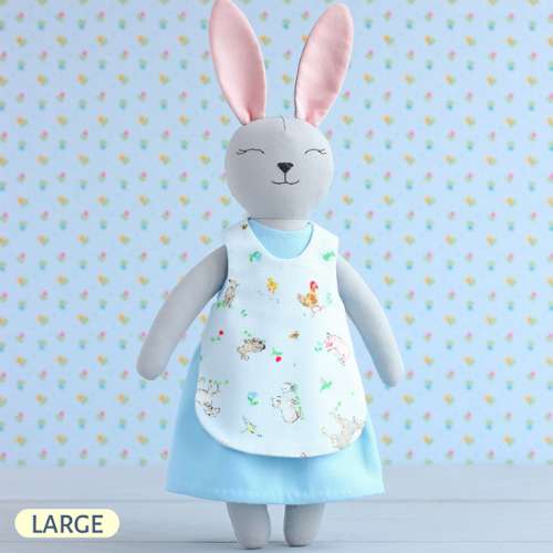 PDF Large Bunny Stuffed Animal with Stand-up Ears Sewing Pattern