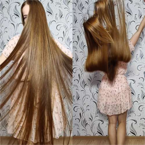 Video (12 min) - Hair flip very long hair 🔥 Hair shaking and bundrops × Making my hair fly