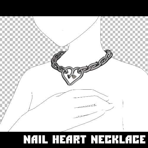 [MMD] Nail Heart Necklace [Download Stuff]