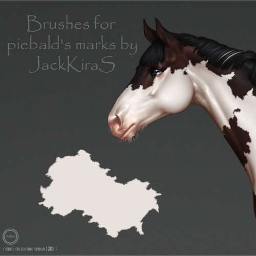 Brushes for piebald's marks