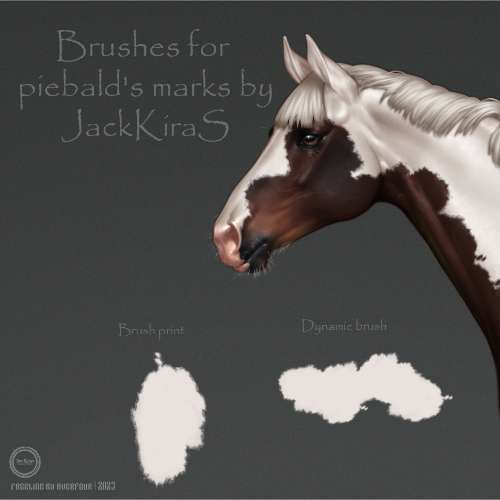 Brushes for piebald's marks