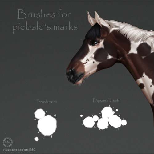 Brushes for piebald's marks