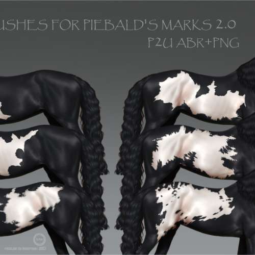 Brushes for piebald's marks