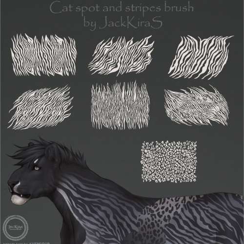 Cat spot and stripes brush