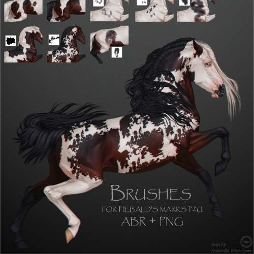 Brushes for piebald's marks