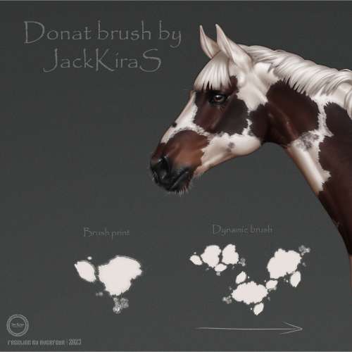 Brushes for piebald's marks