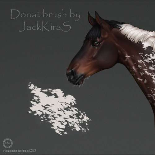 Brushes for piebald's marks