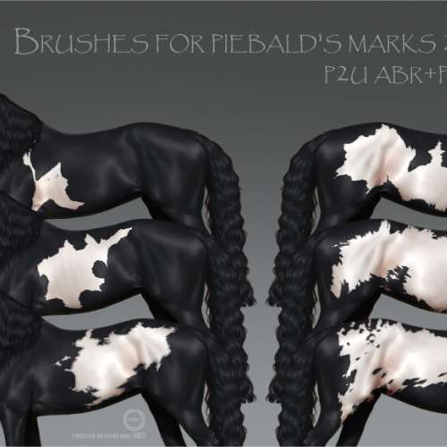 Brushes for piebald's marks