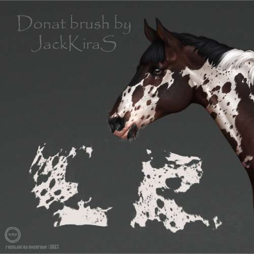 Brushes for piebald's marks