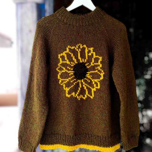 Sunflower Sweater Knitting Pattern [English]