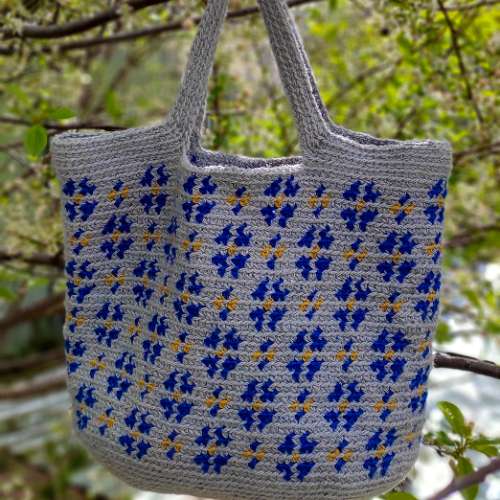 Forget_Me_Not Flowers Bag Crochet Pattern [English]