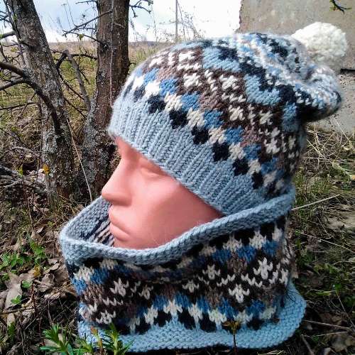 Frosty Winter Cowl Knitting Pattern [English]