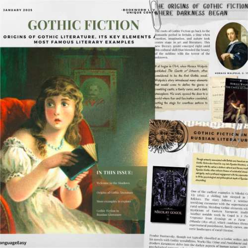 Gothic Fiction Bookworm Magazine January 2025