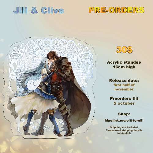 Clive and Jill standee pre-order