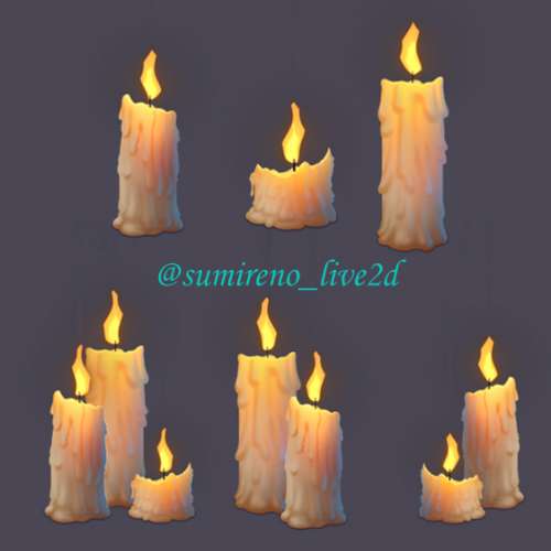 Candles Live2D asset for VTube Studio