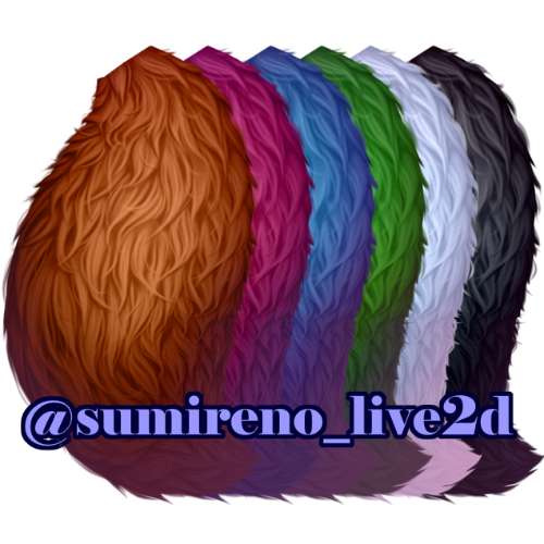 Fluffy tail Live2D asset for VTube Studio