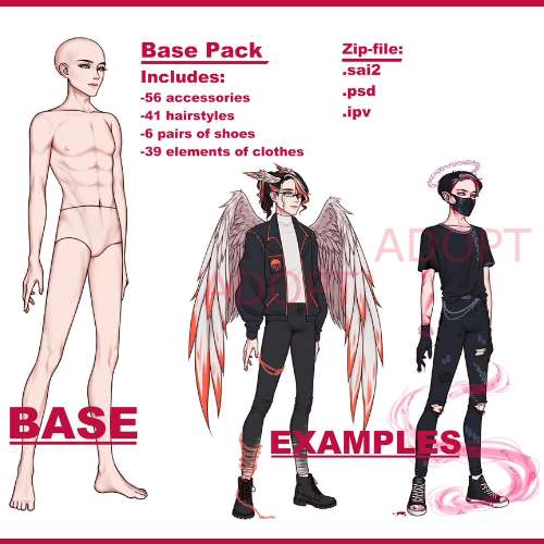 [P2U] Male Base Pack [Eng.ver]